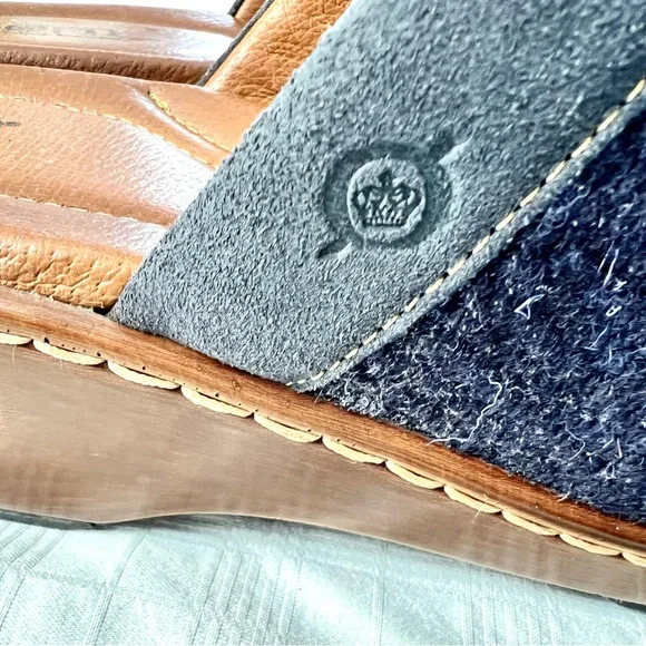 Womens Born Bandy Southwest Blanket Leather Sandal Clog Navy Blue US 11 EUR 43. - Picture 10 of 13